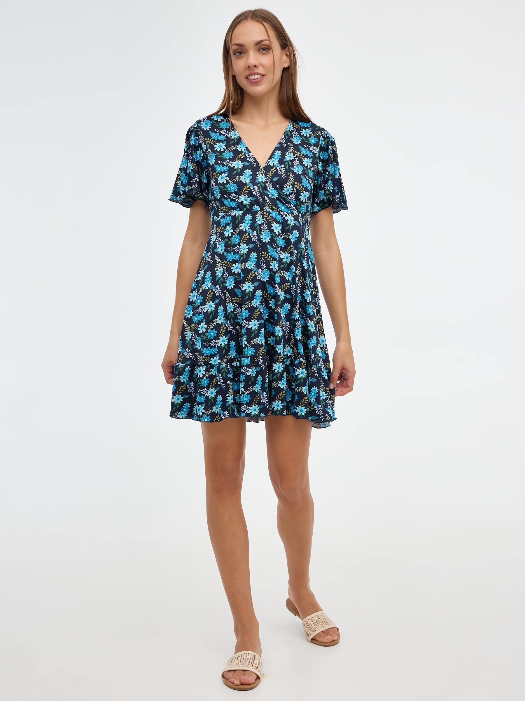 Vestido mini escote cruzado