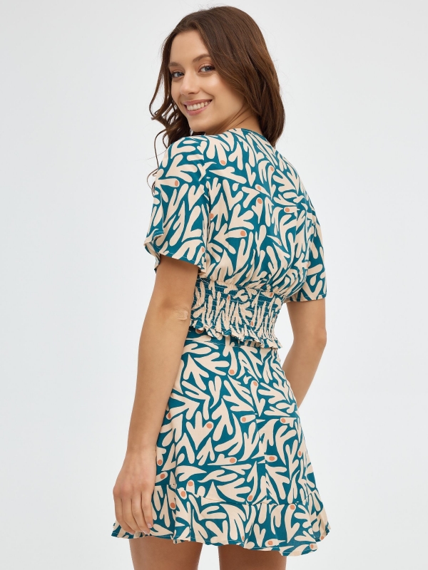 Falda pareo lazada multicolor vista media trasera