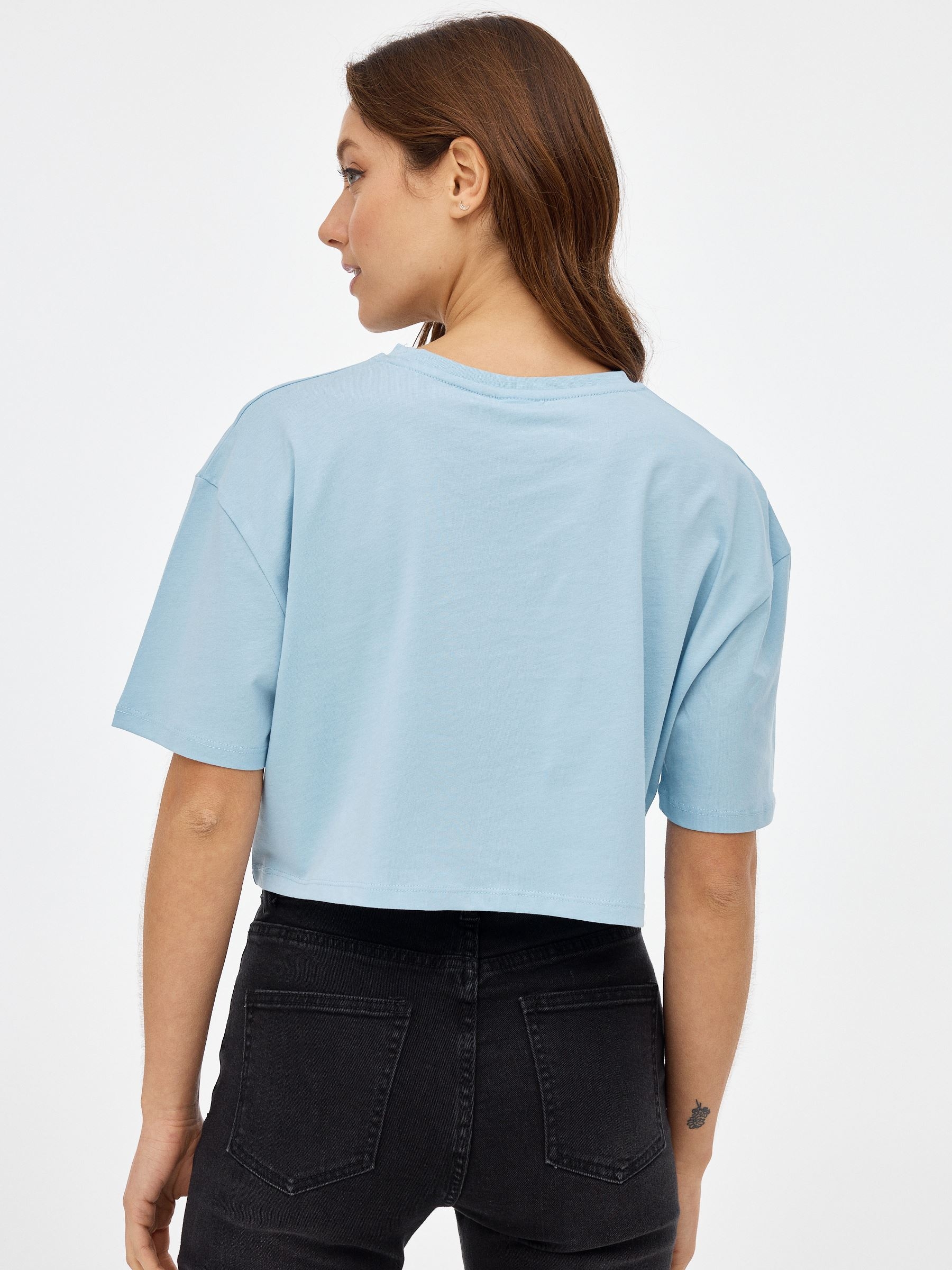 Mr. Crop T-shirt light blue middle front view