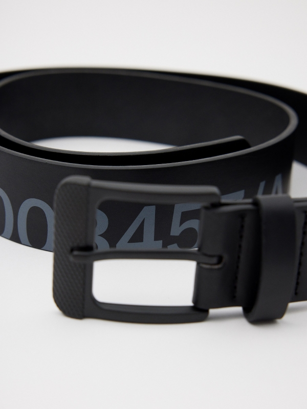 Cinturón negro serigrafía negro