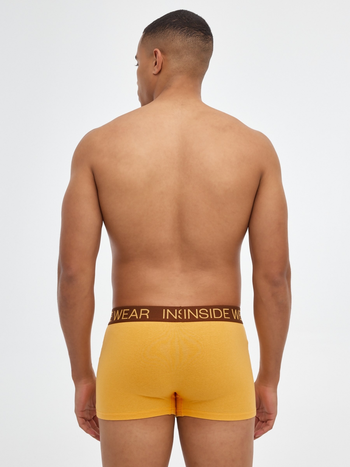 Calzoncillo boxer liso pack 6 vista trasera