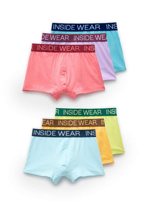 Calzoncillo boxer liso pack 6 vista media frontal