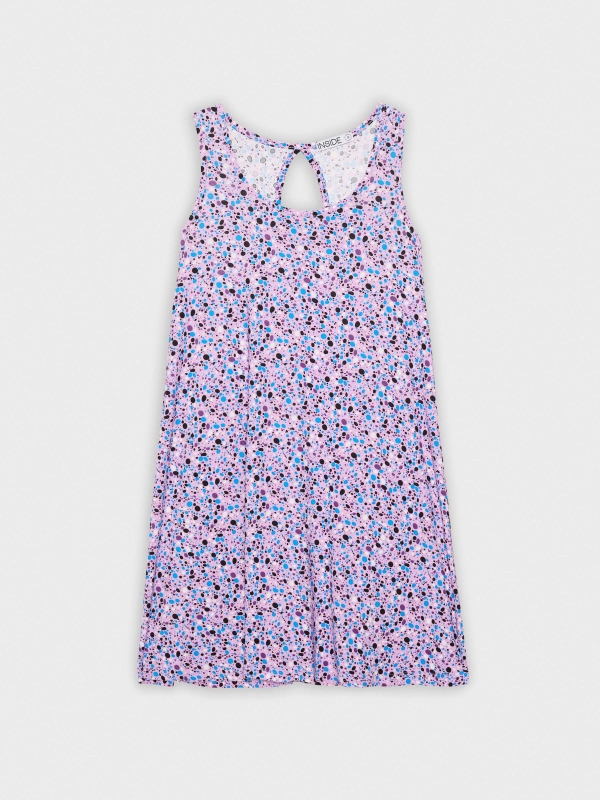  Vestido con estampado lila