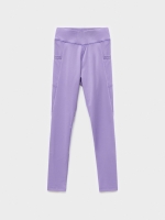 %Pto% Leggings com detalhe de malha lilás