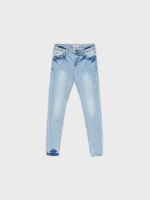 %Pto% Light denim skinny jeans blue front view