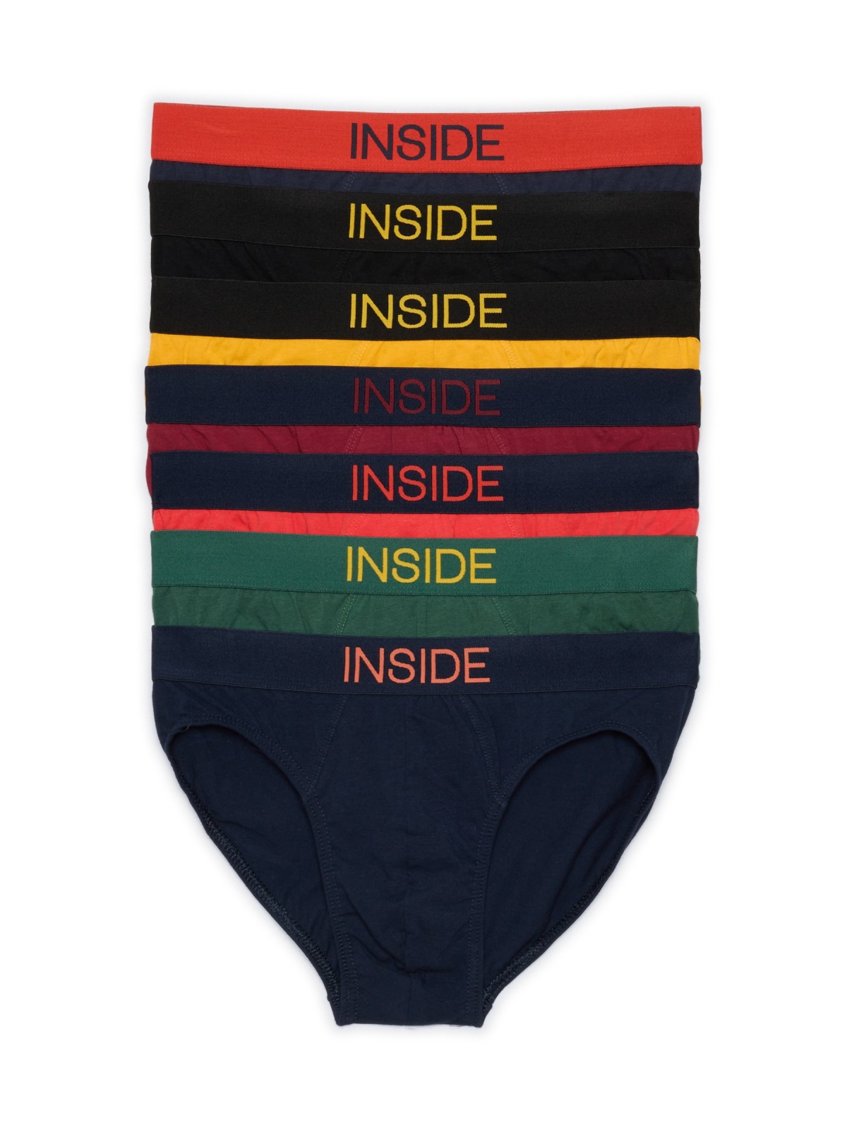 Plain briefs pack 7 u middle front view