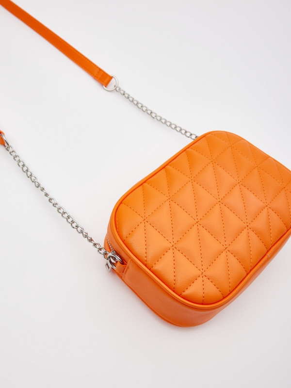 Bolso cruzado naranja naranja vista detalle