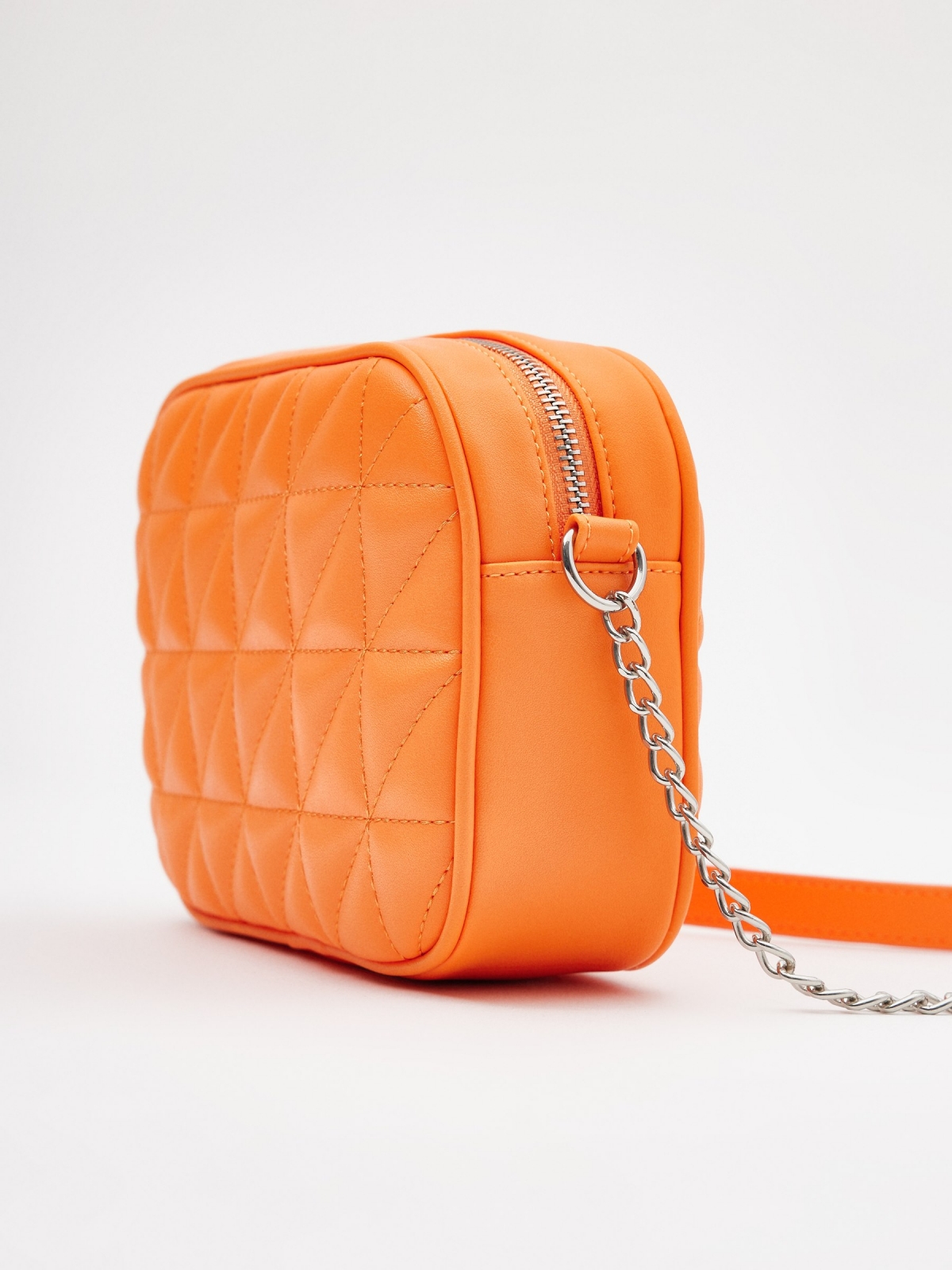 Orange crossbody bag orange detail view