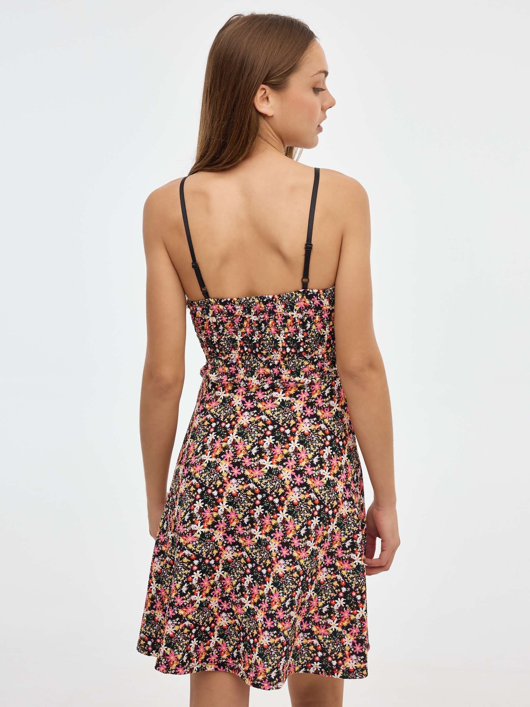 Vestido mini flores totalprint