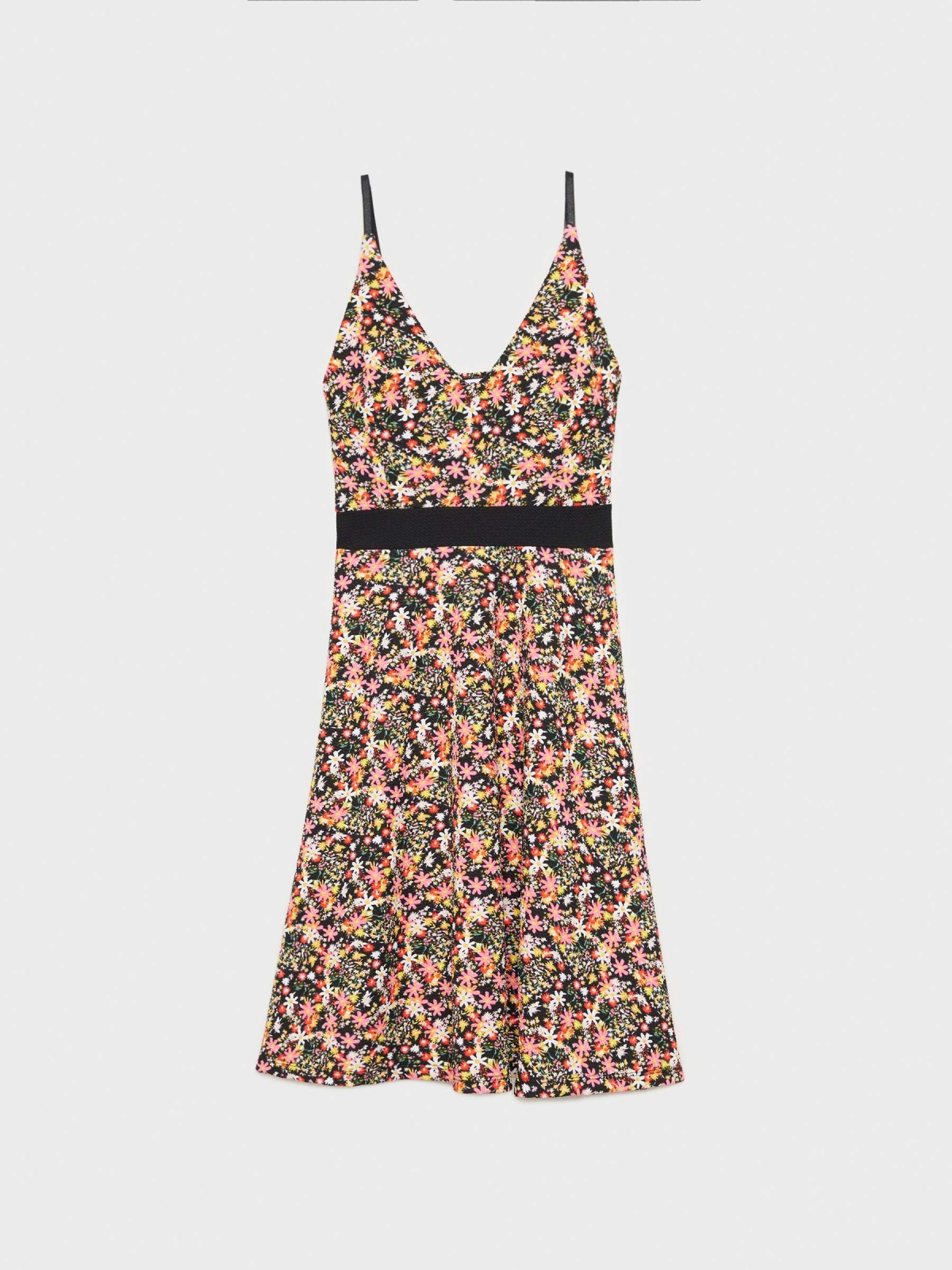 %Pto% Mini floral dress totalprint white