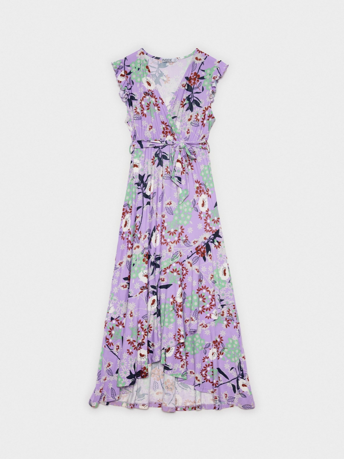 %Pto% Lilac floral maxi dress mauve
