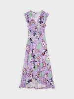 %Pto% Lilac floral maxi dress mauve
