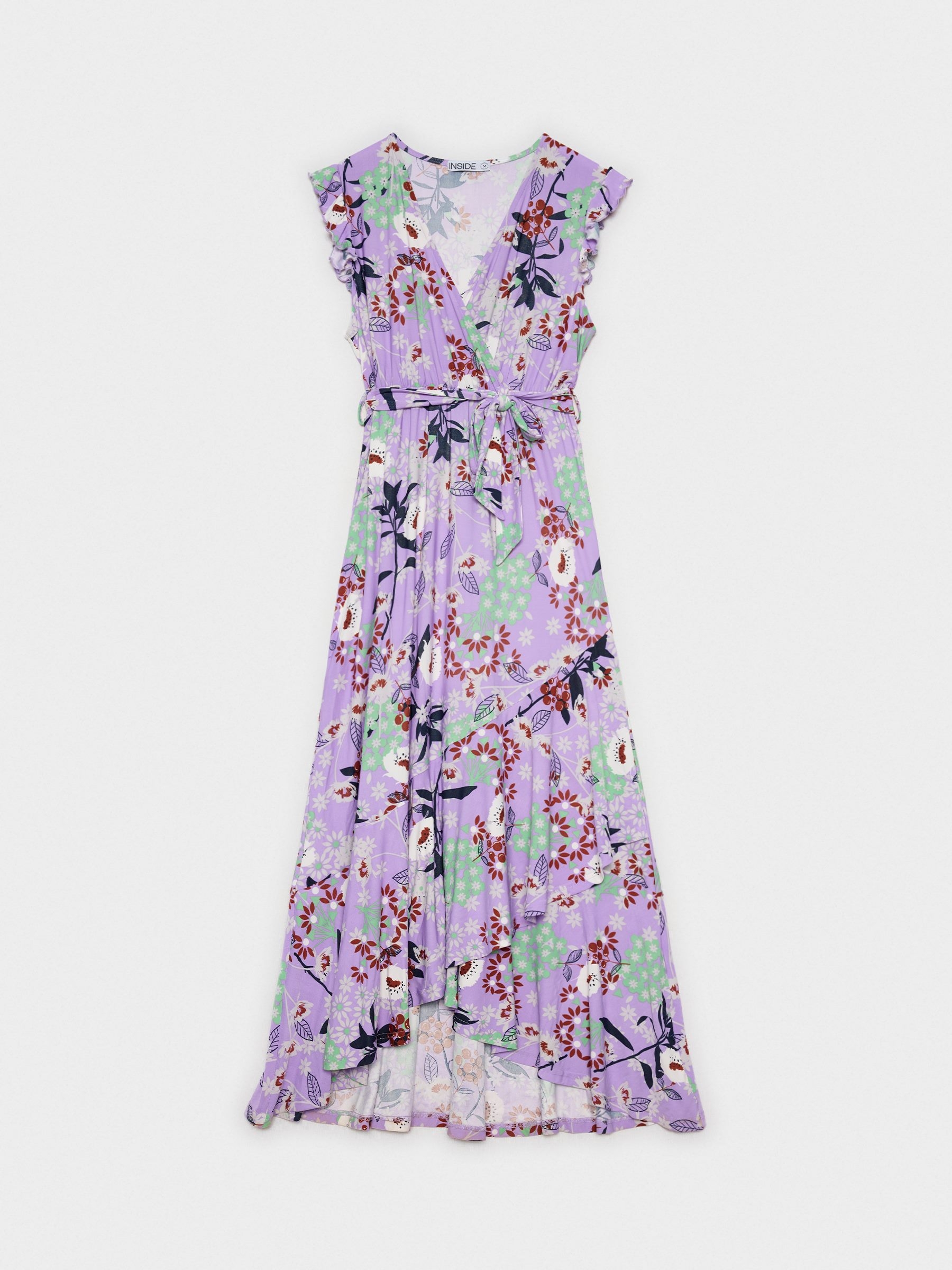 Maxi vestido lila de flores