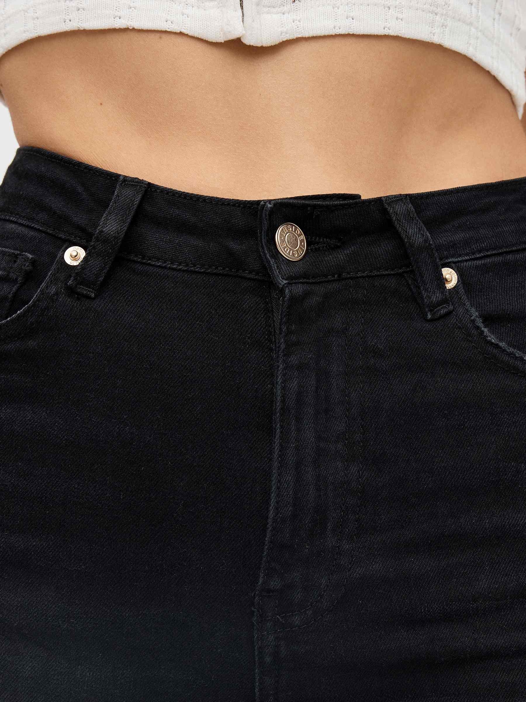 Jeans skinny tiro alto negro vista general frontal