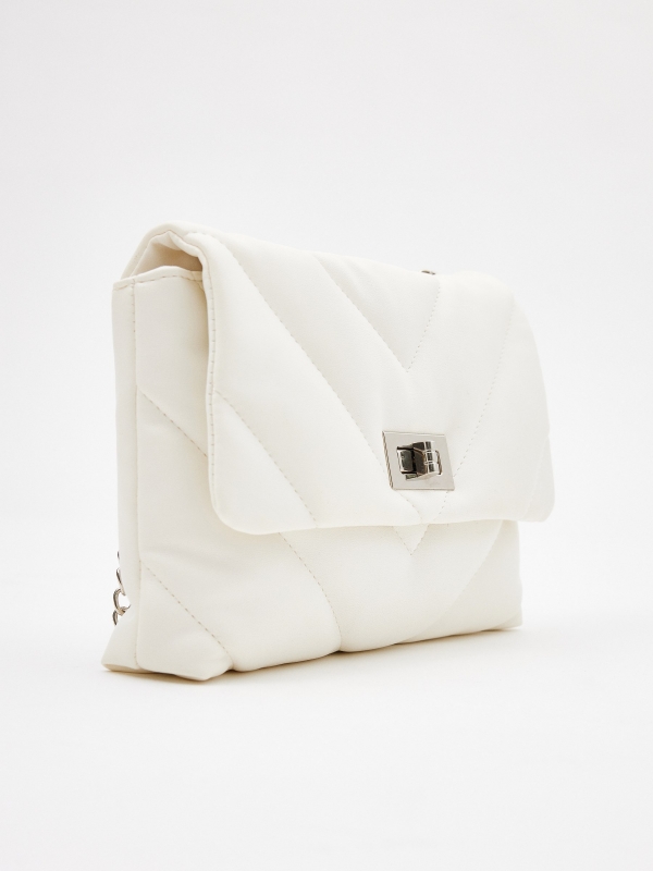Bolso 24x16cm blanco roto vista trasera
