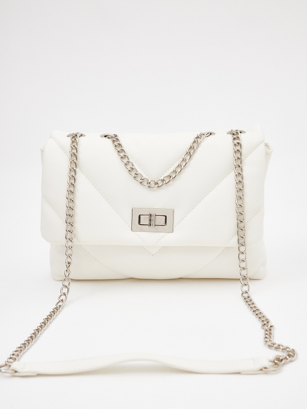 Bolso 24x16cm blanco roto vista detalle