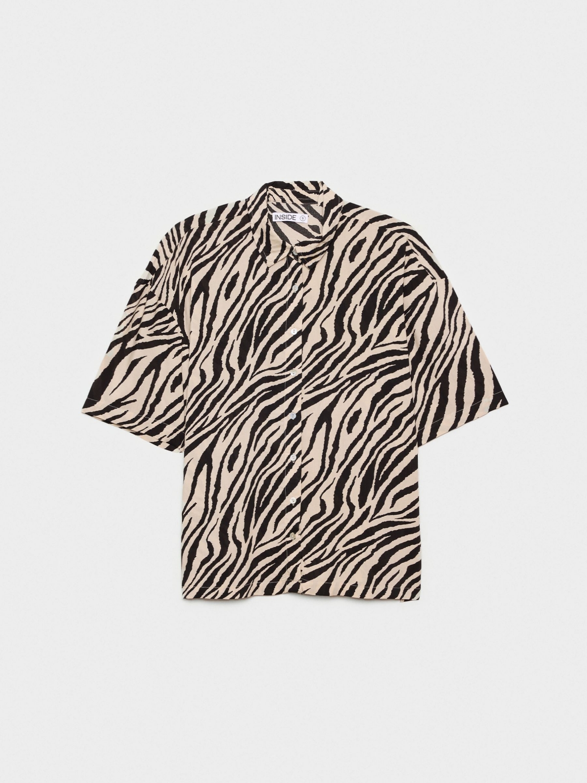 %Pto% Oversized AnimalPrint Shirt multicolor