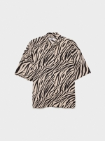 %Pto% Oversized AnimalPrint Shirt multicolor