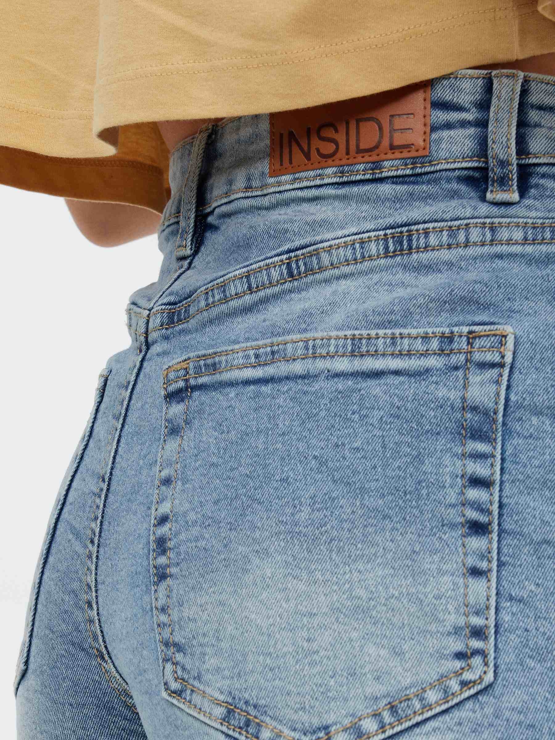 High rise denim shorts blue