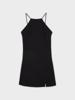 %Pto% Vestido mini negro halter negro