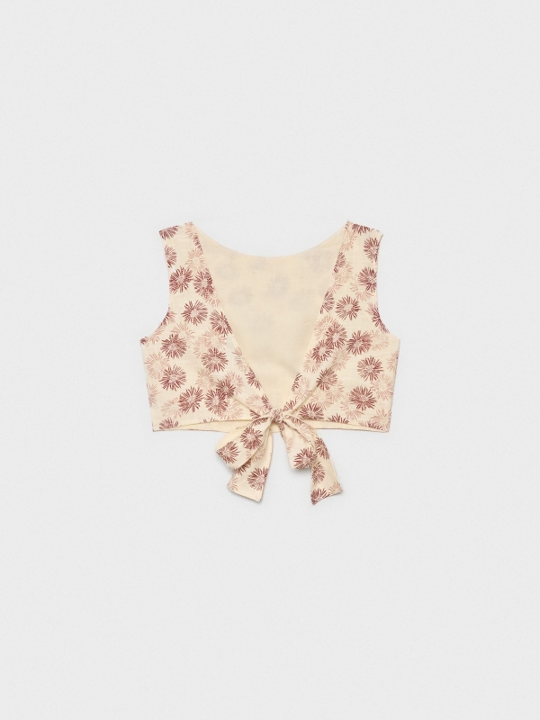  Knot back crop top sand