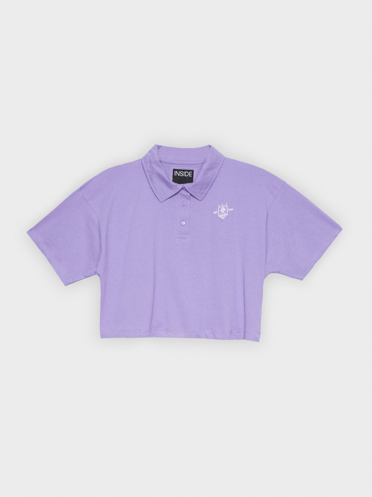 %Pto% Embroidered polo shirt lilac