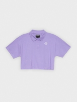 %Pto% Embroidered polo shirt lilac