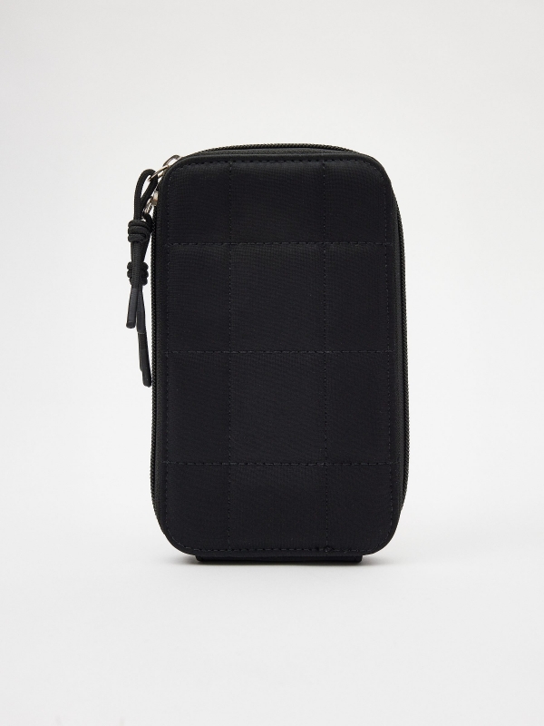 Mini-saqueta de cordão umbilical laranja preto vista lateral 45º