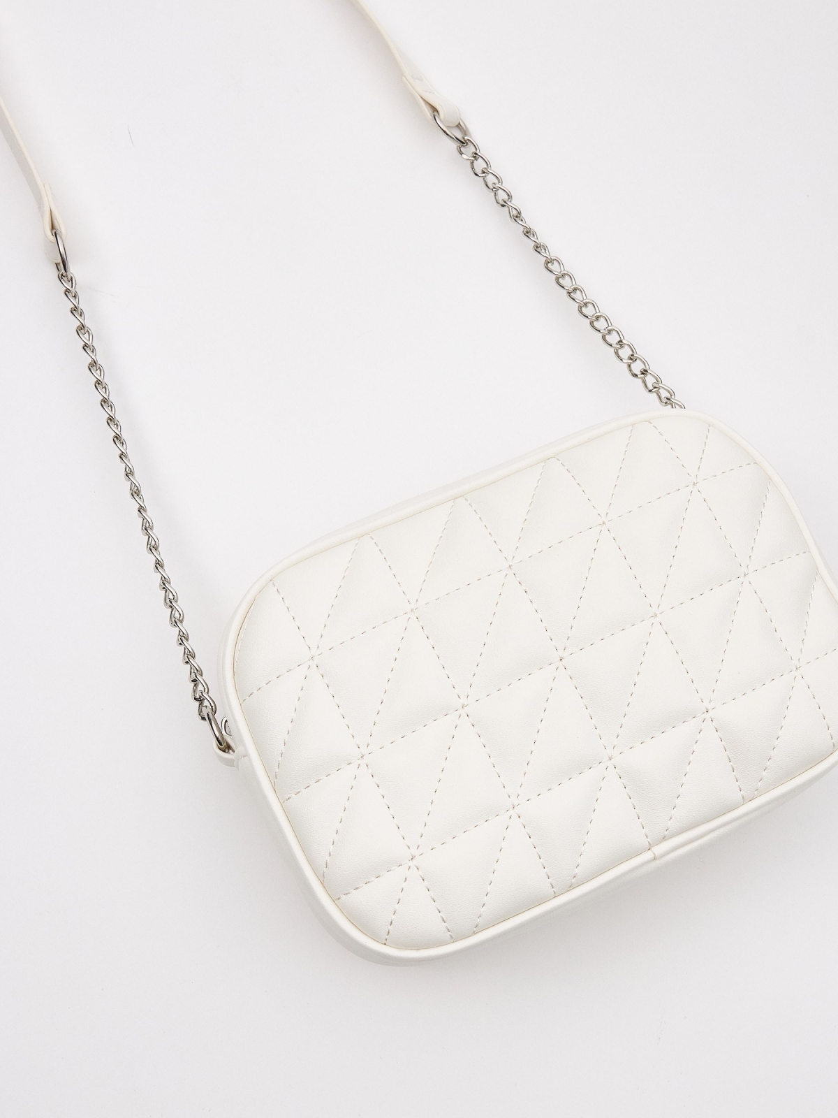 White crossbody bag white detail view