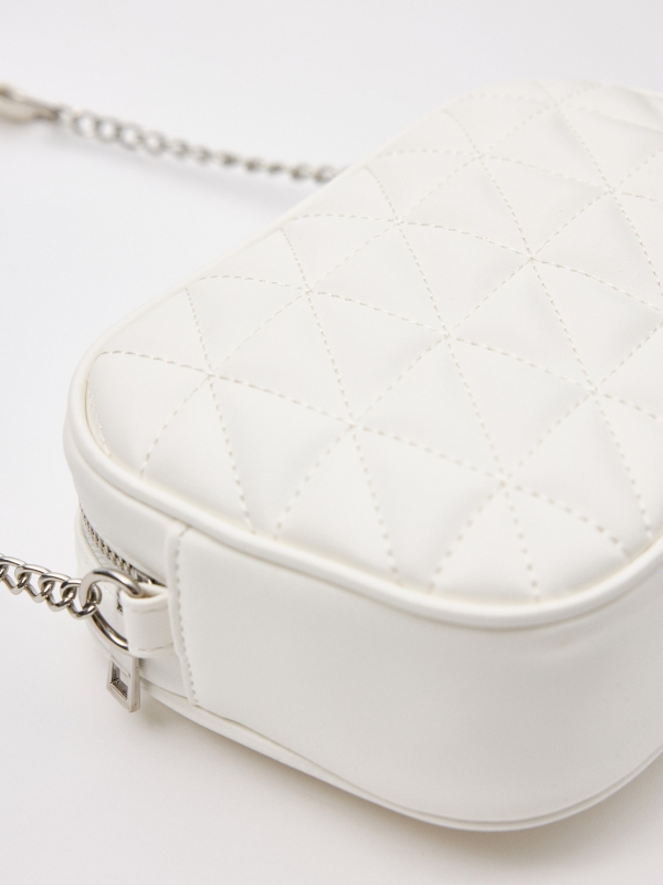Bolso cruzado blanco blanco vista detalle