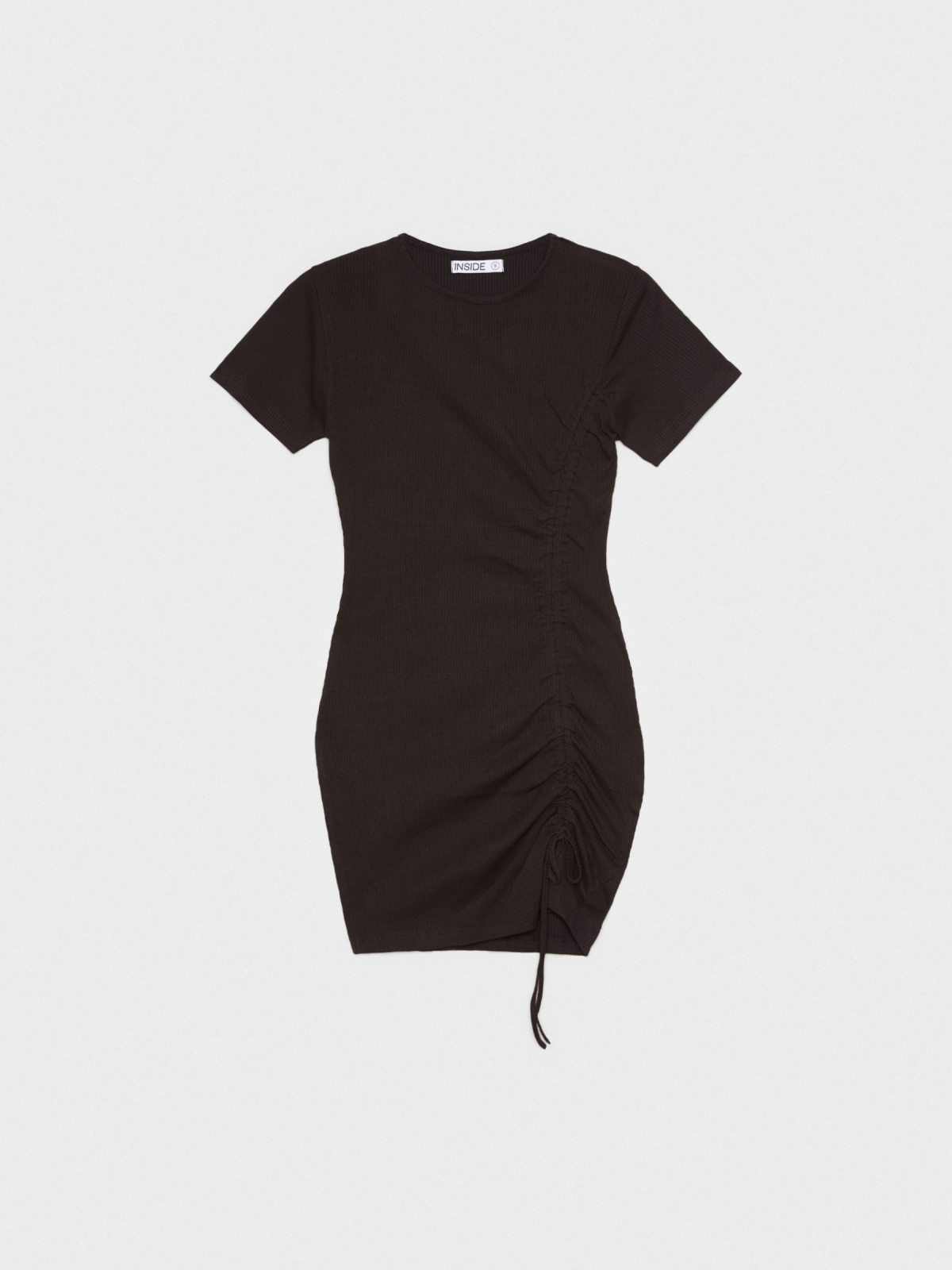 %Pto% Mini dress with ruffles black