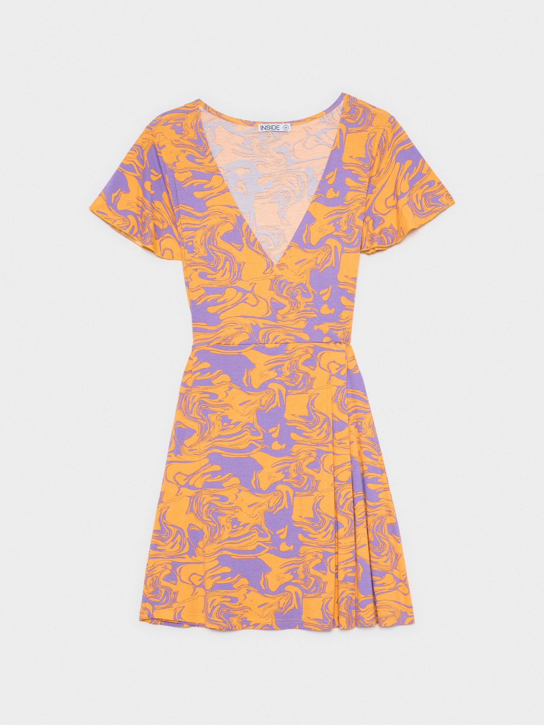 Vestido mini cruzado lila