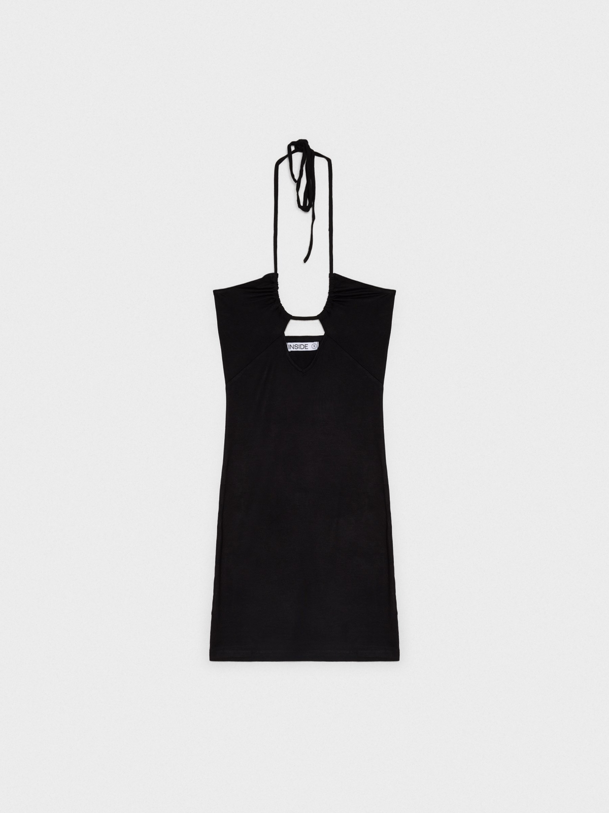 %Pto% Vestido mini halter cut out negro