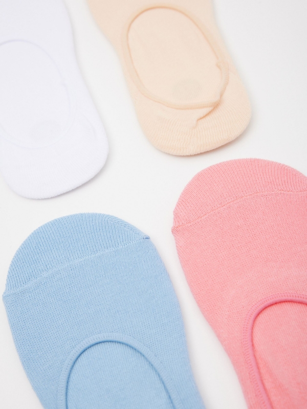 Meias cor-de-rosa 4 pack assorted vista traseira