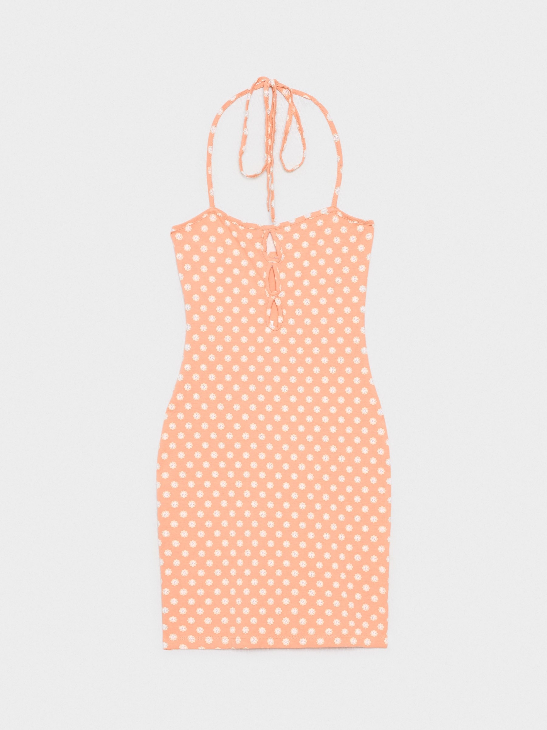 Mini-vestido de cabresto com estampa de flores