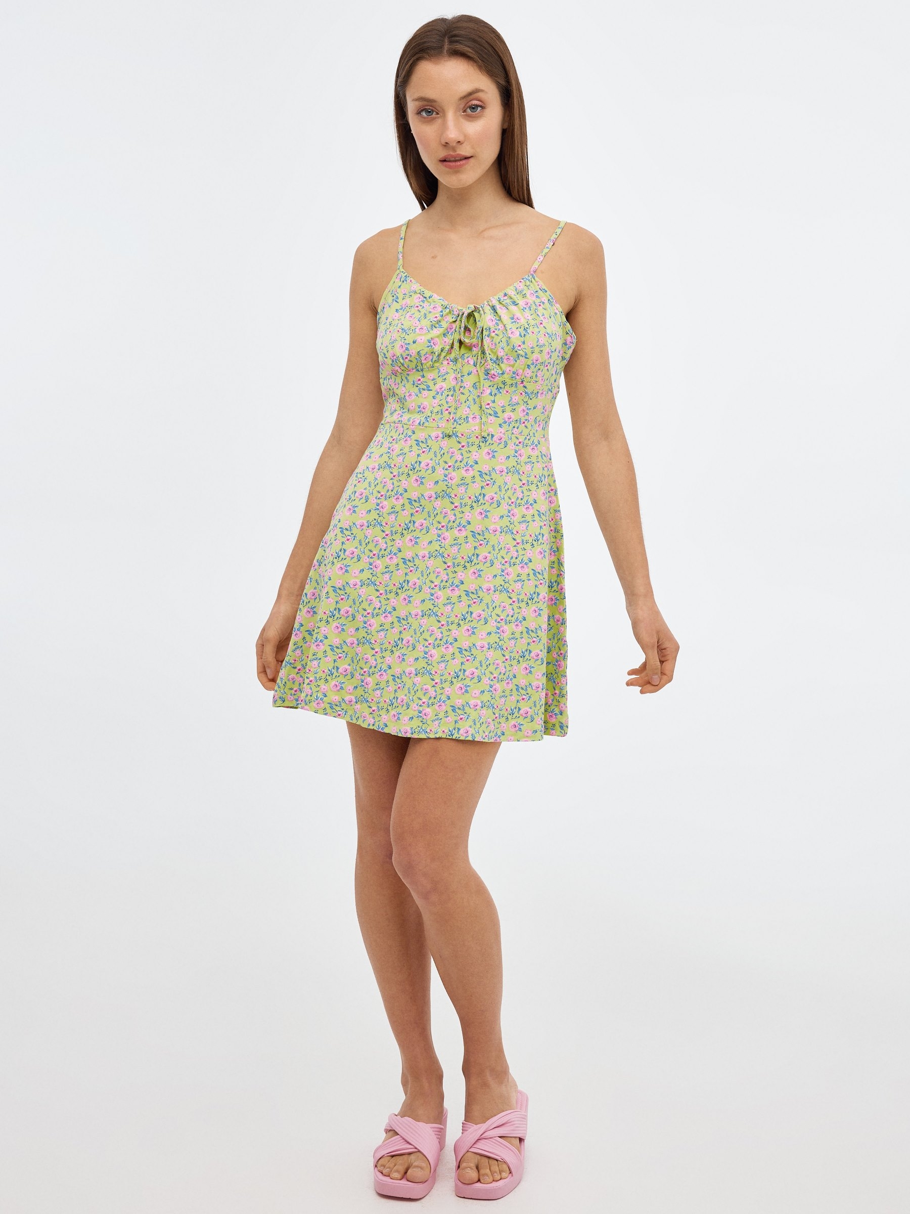 Vestido mini tirantes print floral