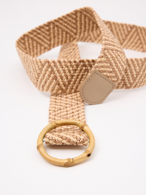 Elastic belt 5 cm beige detail view
