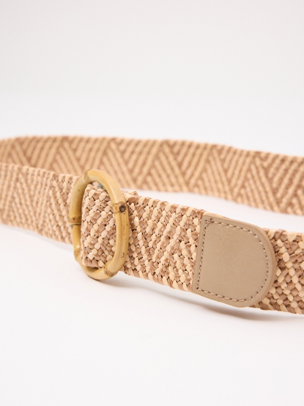 Elastic belt 5 cm beige
