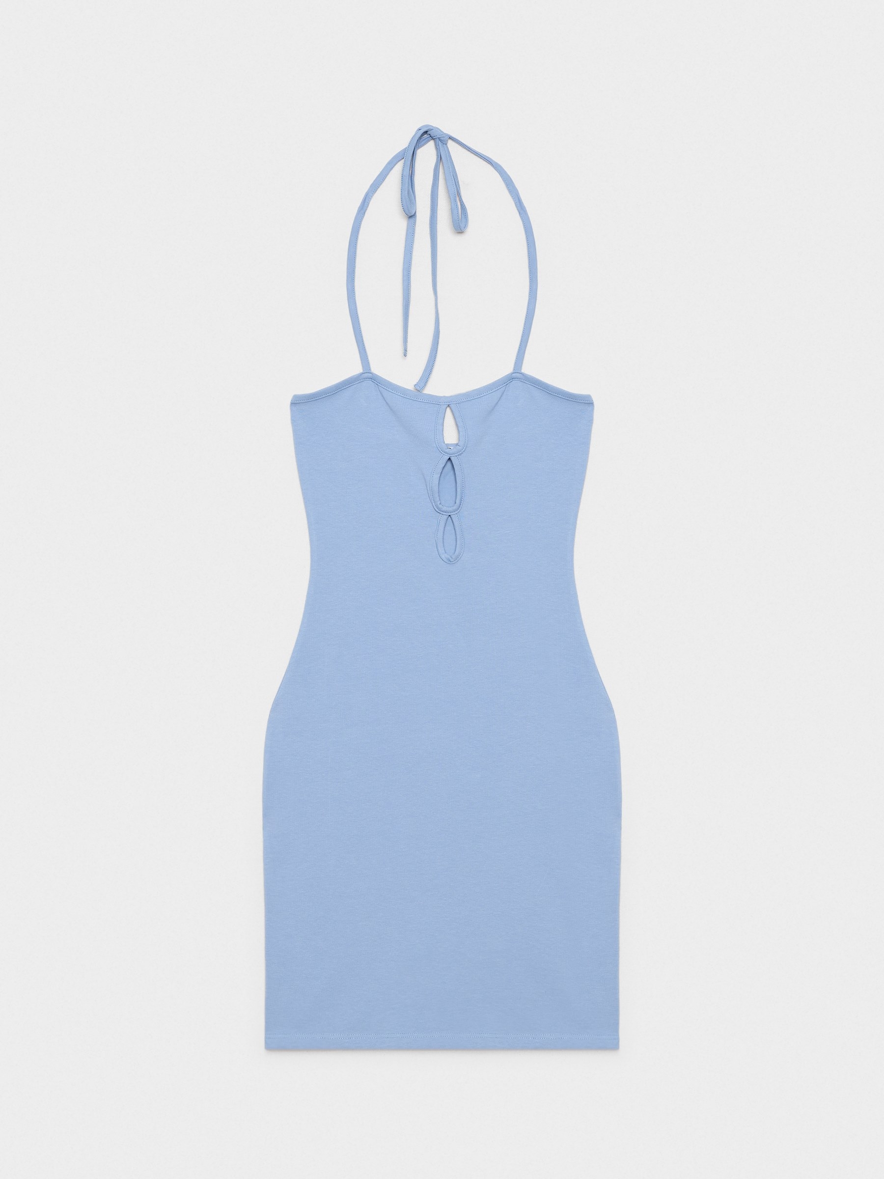 Vestido mini halter azul