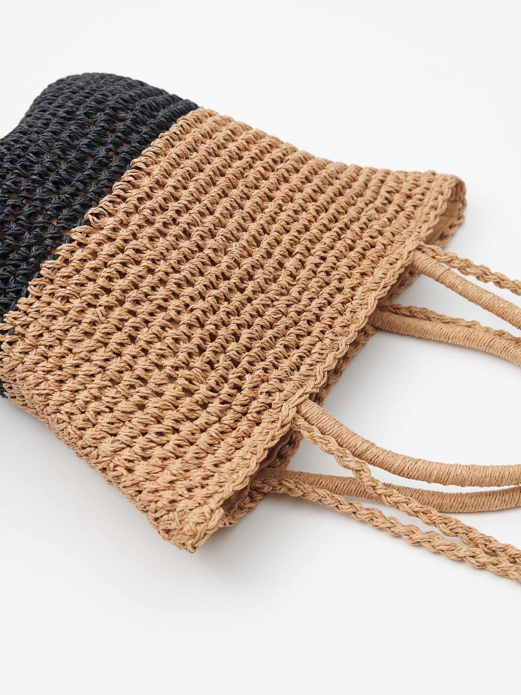 Fiber bag two colors camel