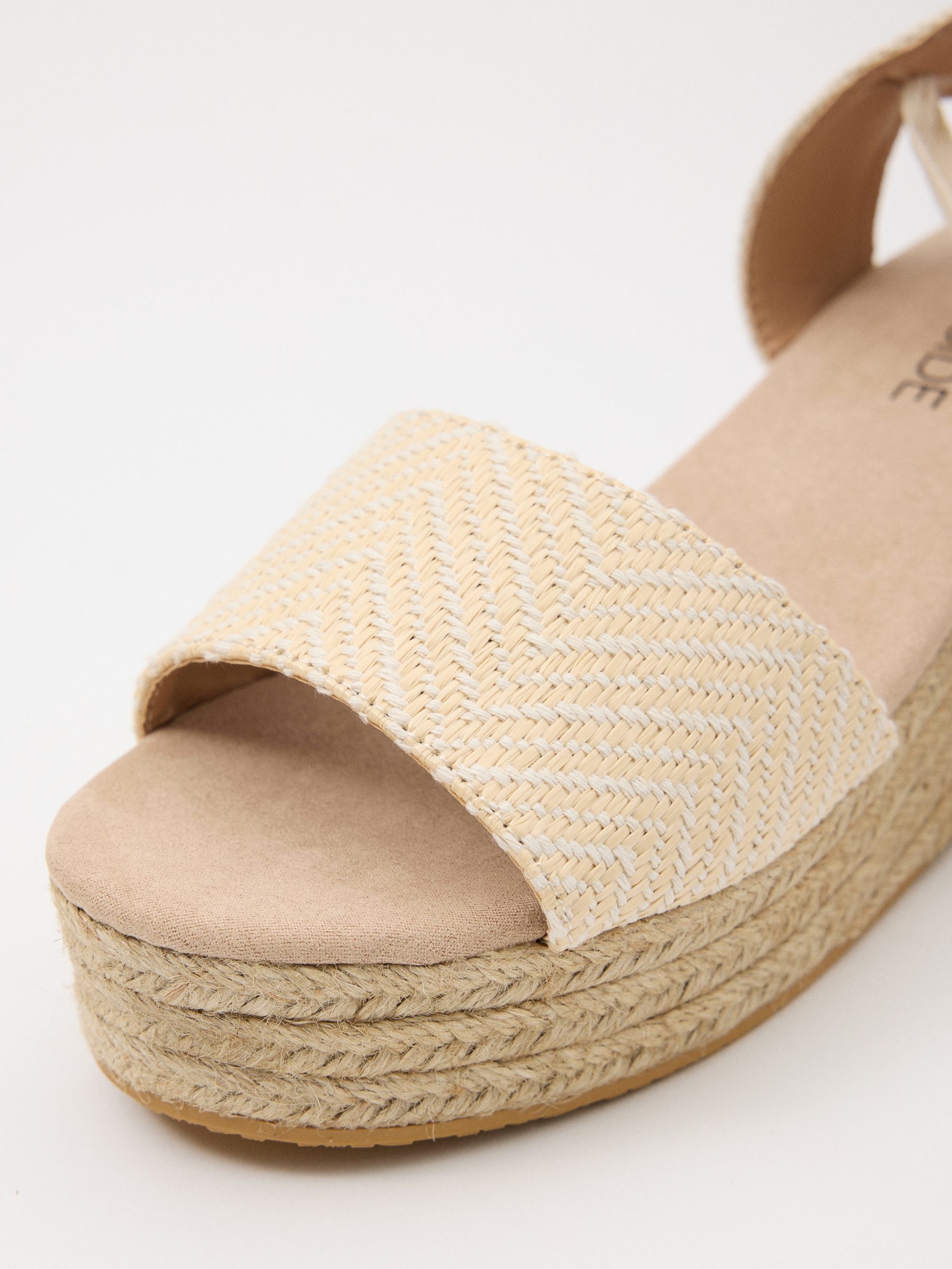 Jute wedge natural shovel off white