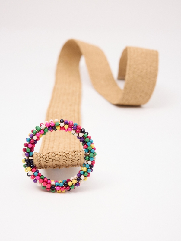 Elastic belt beige detail view