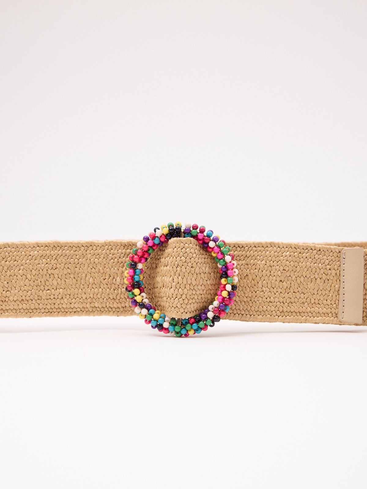 Elastic belt beige