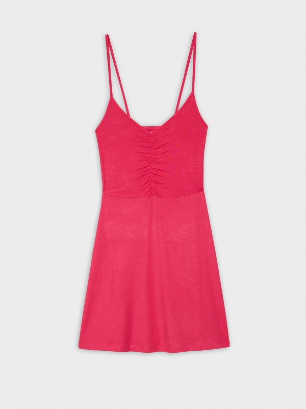  Mini-vestido à paisana magenta