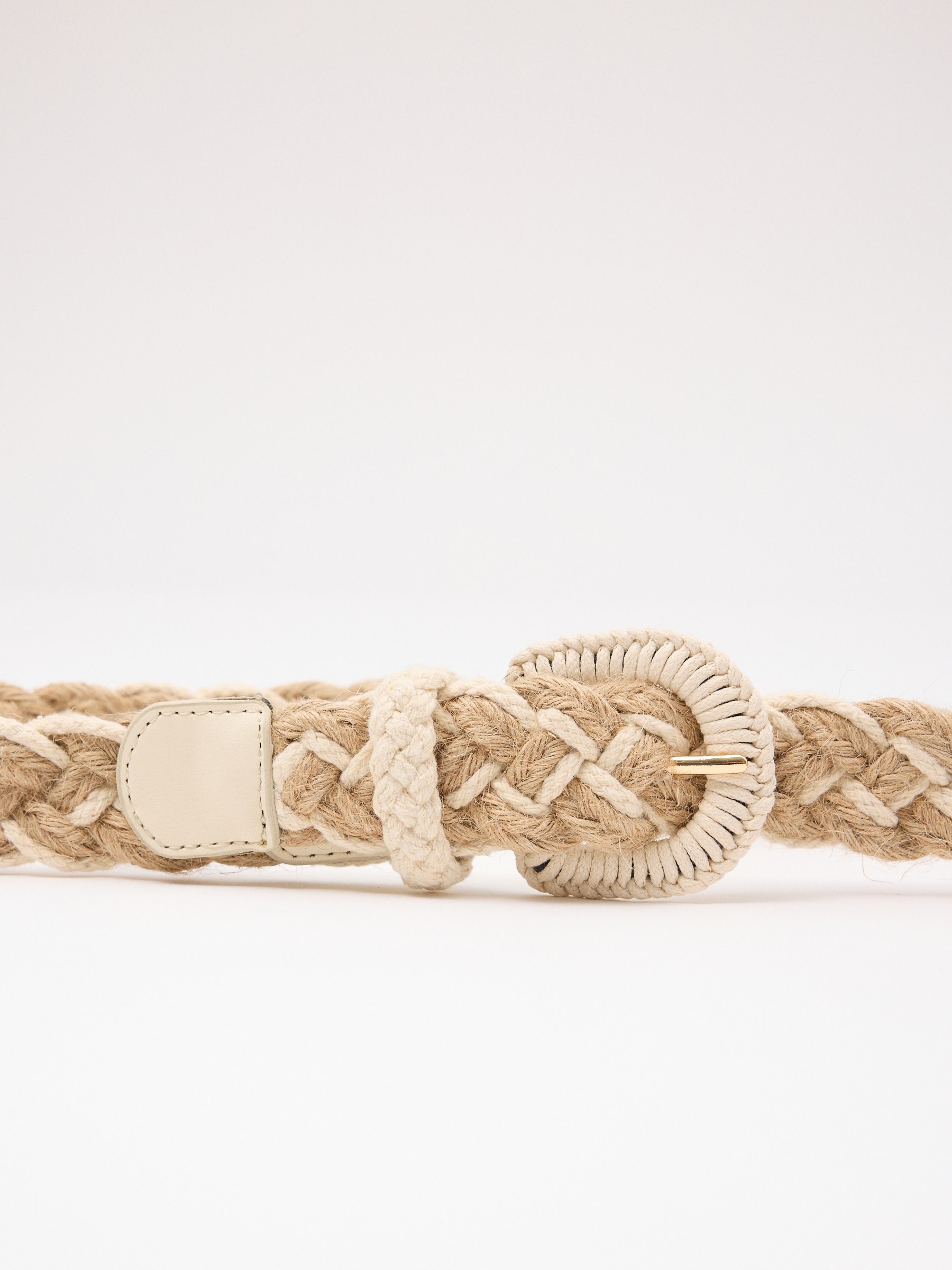 Cinturón yute macrame beige