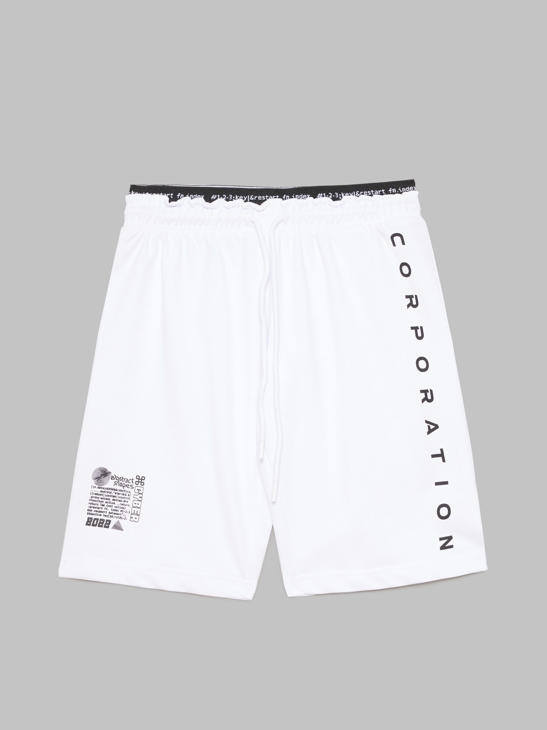 Plush bermuda shorts with elastic