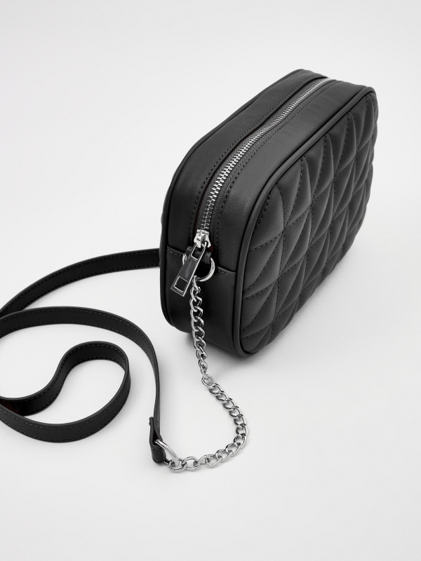 Crossbody bag 21x15x6cm black back view