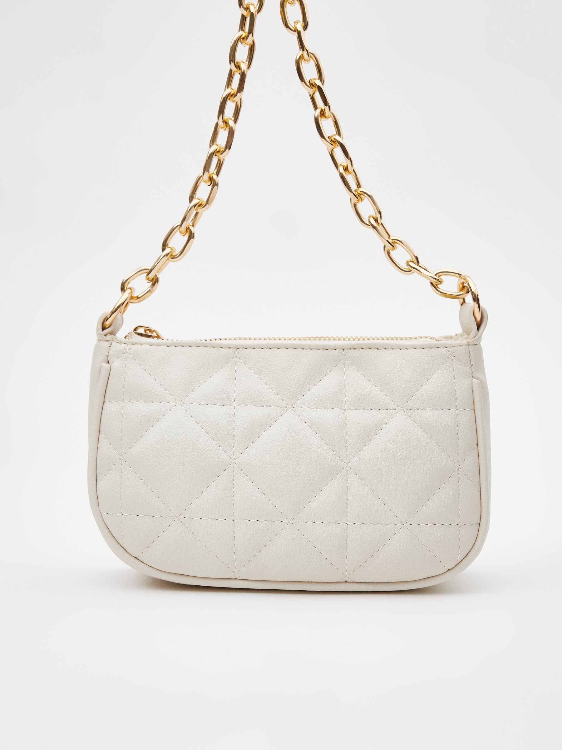 Bolso blanco efecto acolchado blanco roto