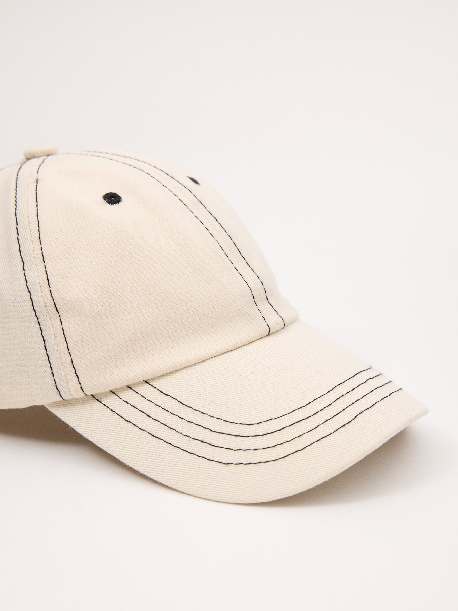 Gorra baseball logo beige