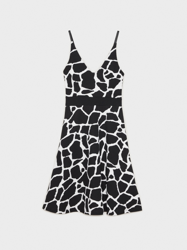  Mini vestido estampado branco